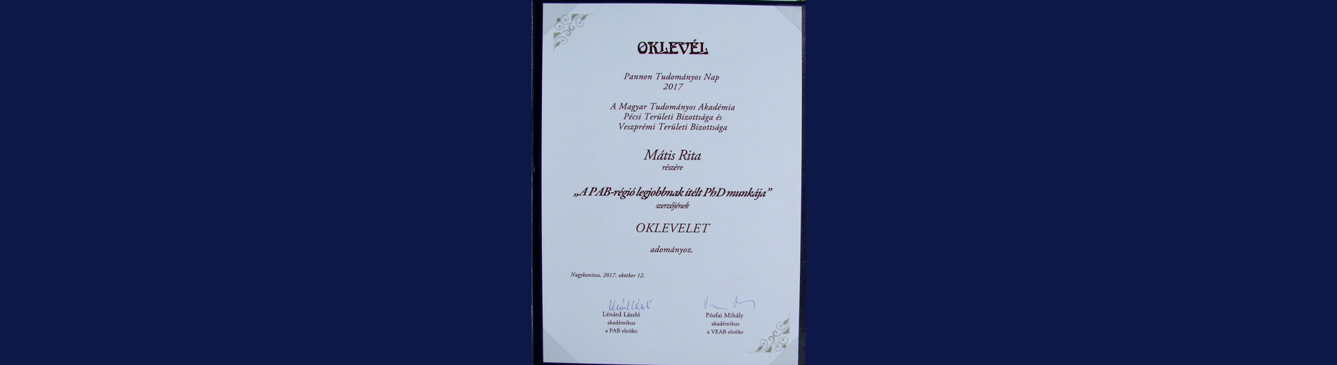 Hírek | Kaposvári Egyetem Egyetemünk oktatója írta a legjobb PhD-t