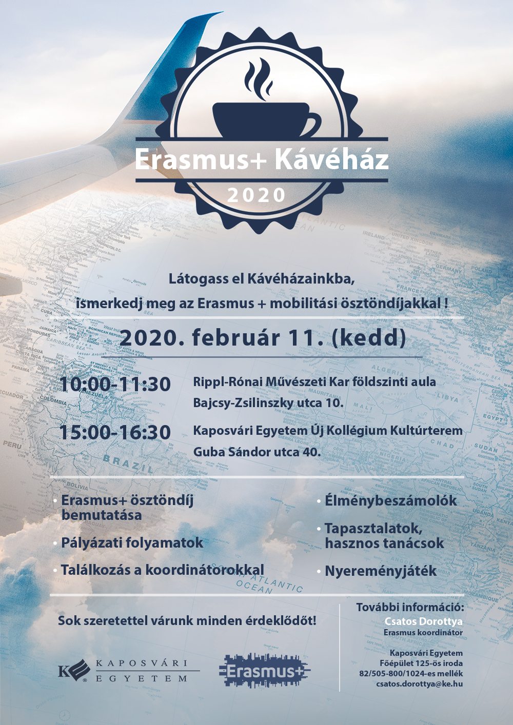 Erasmus Kávéház | Kaposvári Egyetem erasmcf plakat EGYSEGES kismeret01